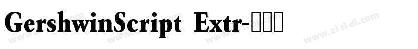 GershwinScript Extr字体转换